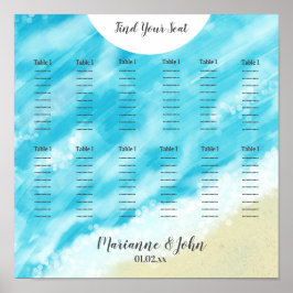 Poster Gráfico de Assentos de Casamento com Efeito Bokeh