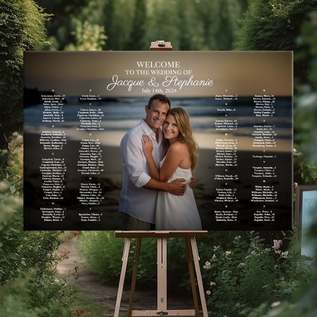 Poster Gráfico de assentos de casamento com fotografia al (Criador carregado)