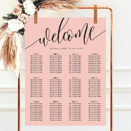 Poster Gráfico de Assentos de Casamento com Letra Minimal