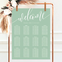 Poster Gráfico de Assentos de Casamento com Letra Minimal