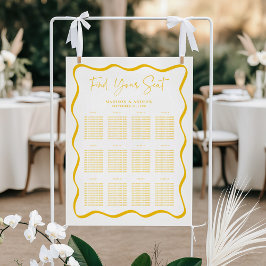 Poster Gráfico de Assentos de Casamento com Moldura Amare