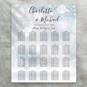 Poster Gráfico de Assentos de Casamento com Roteiro de Fl