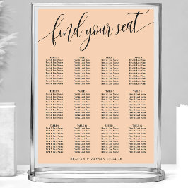 Poster Gráfico de Assentos de Casamento com Roteiro Minim