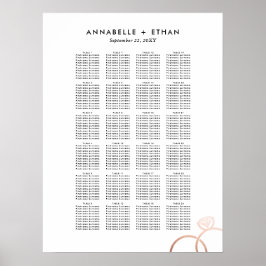 Poster Gráfico de Assentos de Casamento de Anéis Modernos