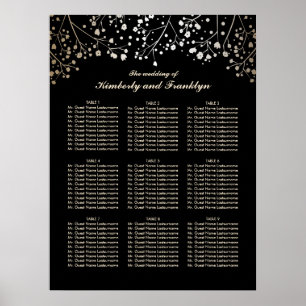 Poster Gráfico de Assentos de Casamento de Ar Fresco de B