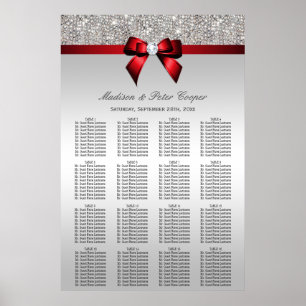 Pôster Gráfico de Assentos de Casamento de Arco Vermelho 