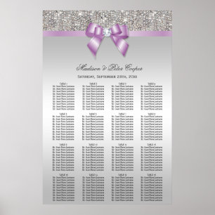 Poster Gráfico de Assentos de Casamento de Arcos Lilac Se