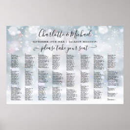 Poster Gráfico de Assentos de Casamento de Casamento com