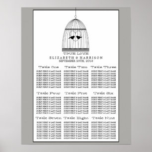 Pôster Gráfico de Assentos de Casamento de Casamento de