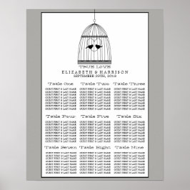 Pôster Gráfico de Assentos de Casamento de Casamento de A