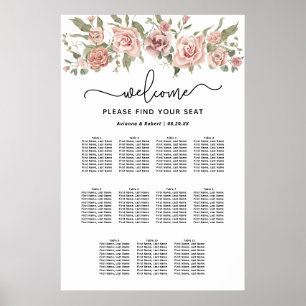 Poster Gráfico de Assentos de Casamento de Casamento de D