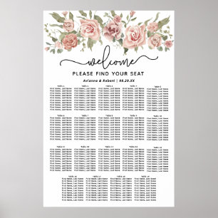 Poster Gráfico de Assentos de Casamento de Casamento de D