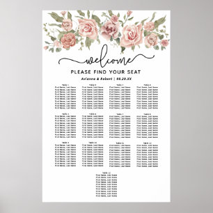 Poster Gráfico de Assentos de Casamento de Casamento de D