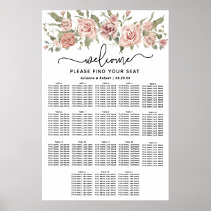 Poster Gráfico de Assentos de Casamento de Casamento de D
