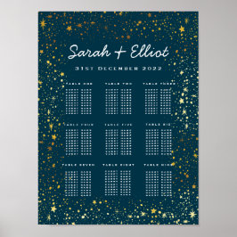 Poster Gráfico de Assentos de Casamento de Casamento de G