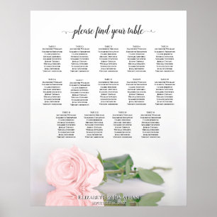Poster Gráfico de Assentos de Casamento de Casamento de M