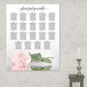Poster Gráfico de Assentos de Casamento de Casamento de M