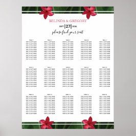 Poster Gráfico de Assentos de Casamento de Casamento de P