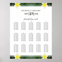 Poster Gráfico de Assentos de Casamento de Casamento de P