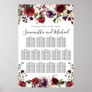 Poster Gráfico de Assentos de Casamento de Casamentos de