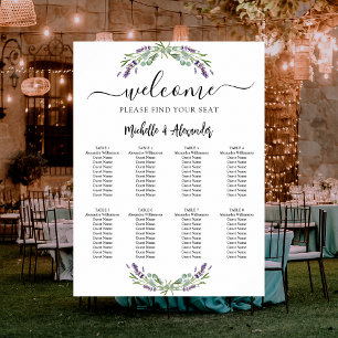 Poster Gráfico de assentos de casamento de eucalipto lava