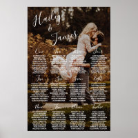 Gráfico de Assentos de Casamento de Foto Moderna E