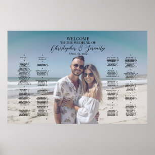 Poster Gráfico de assentos de casamento de fotos elegante