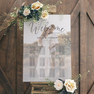 Poster Gráfico de Assentos de Casamento de Fotos para Cal