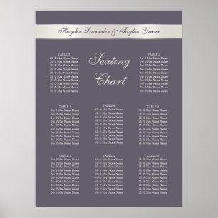 Pôster Gráfico de Assentos de Casamento de Lavandas Shabb
