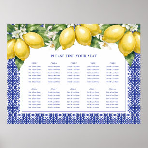 Poster Gráfico de Assentos de Casamento de Limão Amalfi I