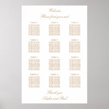 Gráfico de Assentos de Casamento de Mesa 12 Bege D