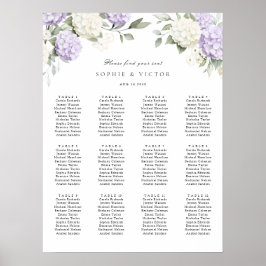 Poster Gráfico de Assentos de Casamento de Mesa 12 com Ho