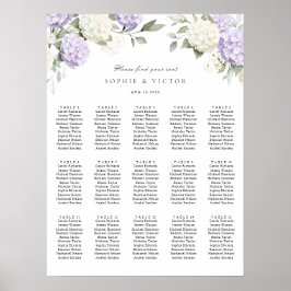 Poster Gráfico de Assentos de Casamento de Mesa 15 com Ho