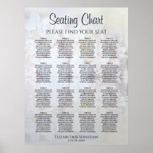 Poster Gráfico de Assentos de Casamento de Mesa 16 Reflex