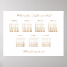 Gráfico de Assentos de Casamento de Mesa 7 Bege Do