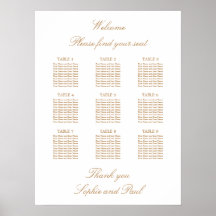 Gráfico de Assentos de Casamento de Mesa 9 Bege Do