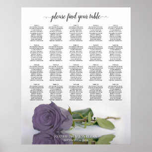 Poster Gráfico de Assentos de Casamento de Mesa Dusty Lav