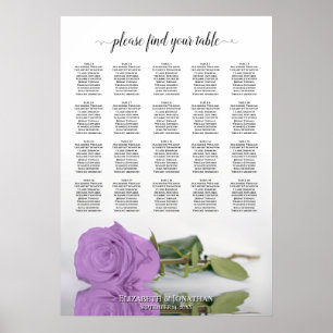 Poster Gráfico de Assentos de Casamento de Mesa Rosa 20 R