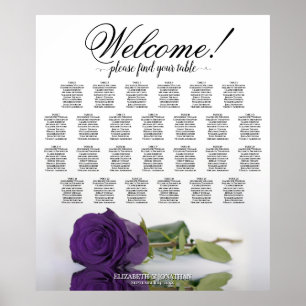 Poster Gráfico de Assentos de Casamento de Mesa Rosa 26