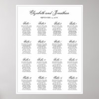 Gráfico de Assentos de Casamento de Mesa Simplesme