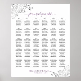 Poster Gráfico de Assentos de Casamento de Mesas da Lava