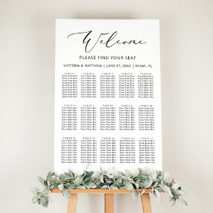 Poster Gráfico de Assentos de Casamento de Mesas em Branc
