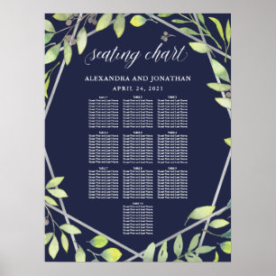 Poster Gráfico de Assentos de Casamento de Olhos Botânico