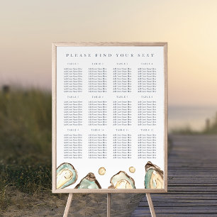 Poster Gráfico de Assentos de Casamento de Ostras de Ostr