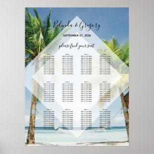 Poster Gráfico de Assentos de Casamento de Prados de Palm
