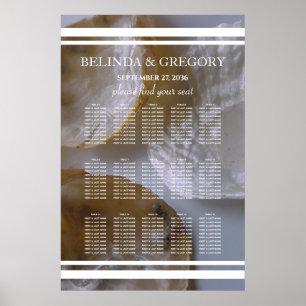 Poster Gráfico de Assentos de Casamento de Praia