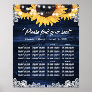 Poster Gráfico de Assentos de Casamento de Renda de Giras