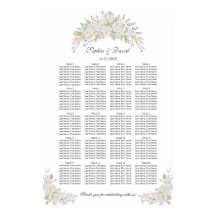 Gráfico de Assentos de Casamento de Rosas Rosa Bra