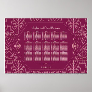Poster Gráfico de Assentos de Casamento do Excelente Gats