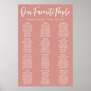 Poster Gráfico de Assentos de Casamento dos Nossos Pessoa